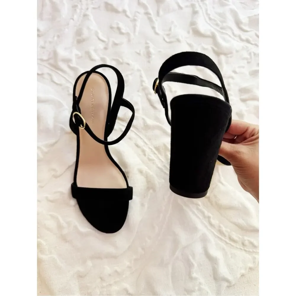 Stuart Weitzman Dancer Block Heel Sandal Size 9.5